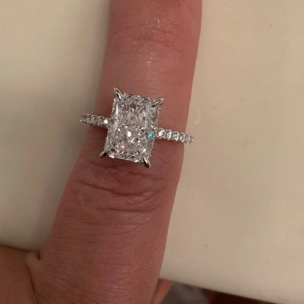 2ct Radiant Cut Ring - Picture 11 of 15
